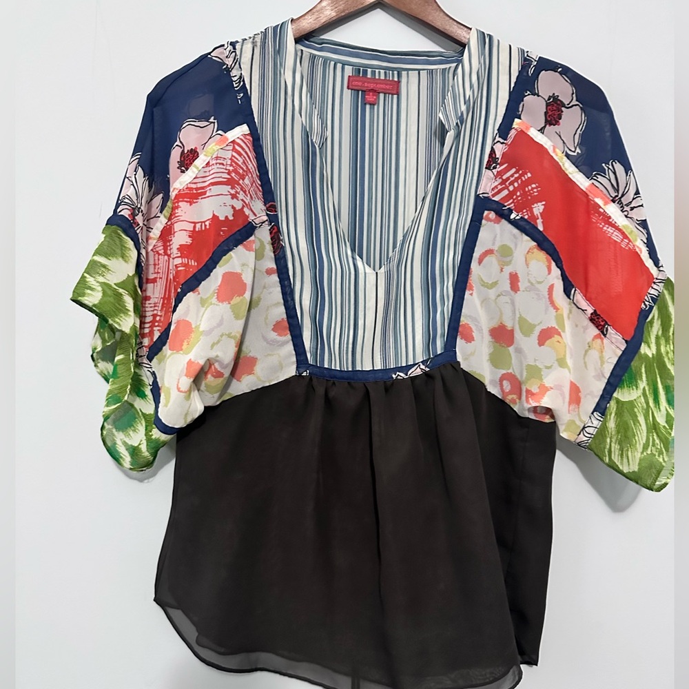 Anthropologie Multicolor Floral Blouse By One September